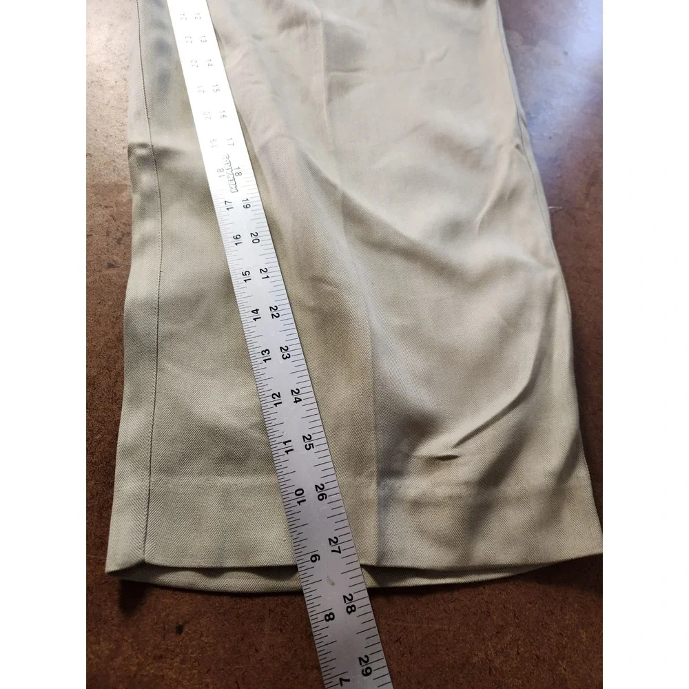 Tommy Bahama Men's Dress Pants‎ Size 34 Tan Silk Pleated Front Casual Comfort